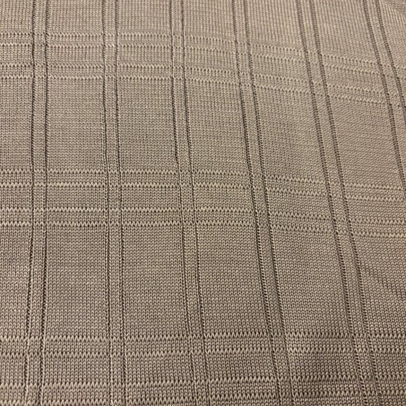 Vintage Sweater Womens S Beige 100% Silk Fine Knit Mock Neck Oversized SS - Picture 3 of 8